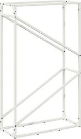 vidaXL fehér hidegen hengerelt acél tűzifatároló 60x25x100 cm