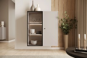 Lorini fali vitrin 100 cm - kasmír / fekete fogantyú