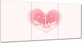 Vászonkép 120x60 Szerelmes Párizs Rózsaszín