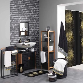 Fekete-aranyszínű fürdőszobai kilépő WC-hez 45x45 cm Orbella – douceur d'intérieur