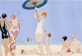 Fotótapéta Flizelina Nappali és Hálószoba Retro tengerpart 152x104 Ragasztó