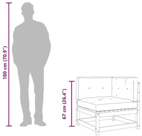 barna szövet kanapéfotel 60 cm