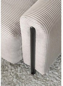 Bézs kordbársony kinyitható-tárolóhelyes kanapé 244 cm Arcadova – ELTAP