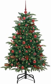 Mű karácsonyfa 150 LED-del Zöld 150 cm PVC és Fém és Műanyag