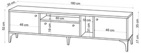 TV asztal/szekrény Petronela (tölgy). 1072361