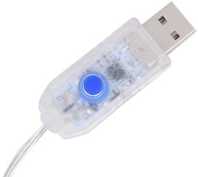 8 funkciós hideg fehér fényfüggöny 300 LED-del 3 x 3 m