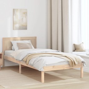 Tömör Fenyő Ágykeret Természetes Tömör Fa 80 x 200 cm Tartós