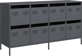 vidaXL antracit hidegen hengerelt acél tálalószekrény 135x39x73,5 cm