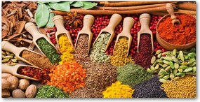 Fotó-üvegkép Színes fűszerek 140x70