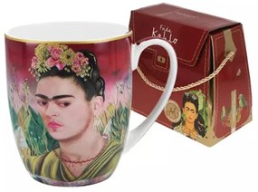 H.C.836-0002 Porcelánbögre 380ml, dobozban, Frida Kahlo: Önarckép