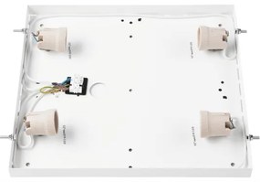 Mennyezeti lámpa OAK SQUARE 4xE27/15W/230V 39x39 cm tölgy/fekete