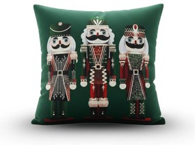 Karácsonyi párnahuzat NUTCRACKER 45x45 cm, zöld
