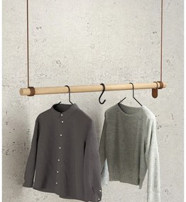 Natúr színű tölgyfa fali fogas 110 cm Swing L – LIND DNA