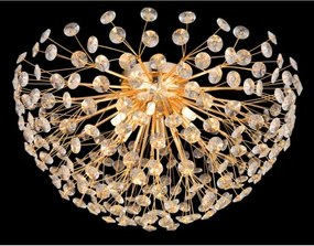 Globo 64135D1 Mennyezeti lámpa, fém arany színű, átlátszó K9 kristályok, ø: 600mm, M: 325mm, izzókkal/10676/: 6x G9 LED 3.5W 230V, 350lm forrás, 350lm kimenet, 3000K