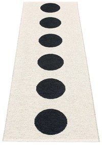 Fekete-fehér kültéri-beltéri futószőnyeg 70x225 cm Vera Black – Pappelina