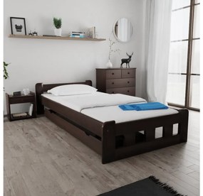 Naomi magasított ágy 90x200 cm, diófa Ágyrács: Lamellás ágyrács, Matrac: Deluxe 10 cm matrac