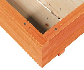 viaszbarna tömör fenyőfa kerti virágláda 90 x 90 x 26,5 cm