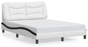 fehér és fekete ágykeret LED-ekkel matrac nélkül Hvar 140 x 190 cm