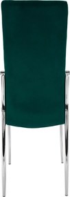 Szék, smaragd Velvet szövet/fém, ADORA NEW