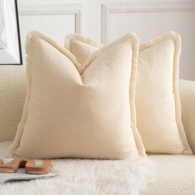 Mandioo 2 db-os boho párnahuzat szett rojtokkal 65x65 cm pamut