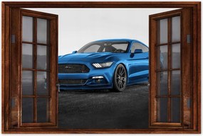 Poszter 90x60 Kék Ford Mustang