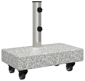 Gurulós napernyő alap Ø38/48mm-es oszlopokhoz Szürke Gránit 25 kg Téglalap