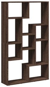 barna tölgy színű szerelt fa könyvespolc 72 x 20 x 120 cm