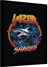 Keretezett poszter Vincent Trinidad - Lazer Sharks