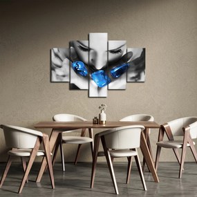 Egy nő portréja kövekkel (150x105 cm)
