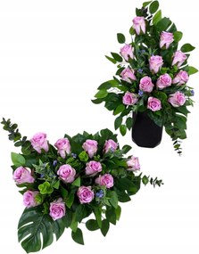 Csokor Nád Kompozíció Sír Temető Művirágok