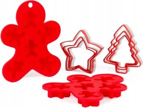 Mézeskalács lyukasztók Keksz forma Szilikon Karácsonyi készlet