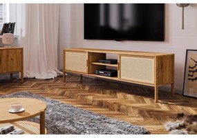 Tölgyfa TV-állvány 204x64 cm Pola - The Beds