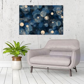 Kép - Kék-arany gyűrűk (90x60 cm)