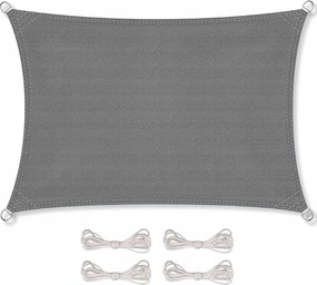 Pvc kerti napvitorla vízálló téglalap alakú szürke 2x3m