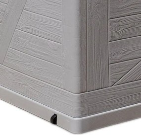 WOOD Kerti műanyag doboz 420 L világos szürke