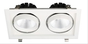 Avide LED Downlight Sein Négyzetes 2x30W IP20 5600lm 20° WW 3000K