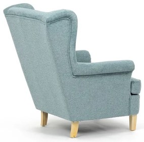 Füles fotel zöld szövettel. AK-388 GRN2