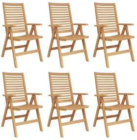 vidaXL Kerti Szék 6 pcs Barna 52 x 64.5 x 108 cm Tömör tíkfa