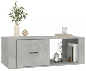 betonszürke szerelt fa dohányzóasztal 100x50,5x35 cm