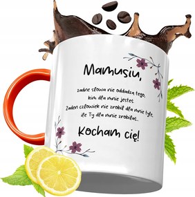 Narancssárga Bögre Anyukáknak Anyák Napjára fényképes nyomattal