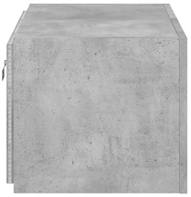 betonszürke falra szerelhető TV-szekrény LED-del 60x35x31 cm