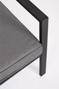 Antracitszürke alumínium négyszemélyes kerti lounge szett Hilde – Bizzotto