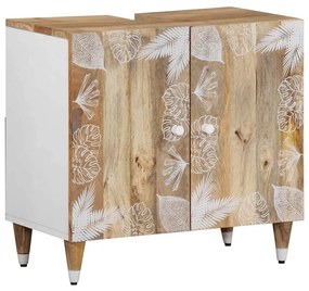 2 részes tömör mangófa fürdőszobai bútorszett