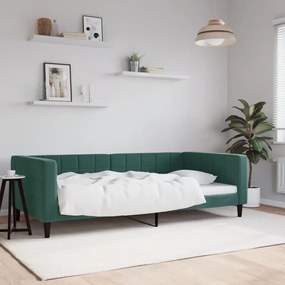 sötétzöld bársony kanapéágy keret 100 x 200 cm