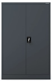 KEVIN irodai irattároló fémszekrény, 900 x 1400 x 400 mm, antracit