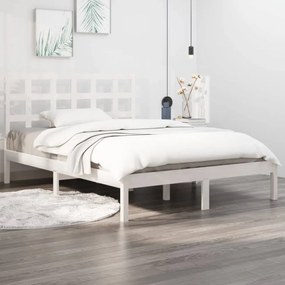 fehér tömör fa ágykeret 140 x 190 cm