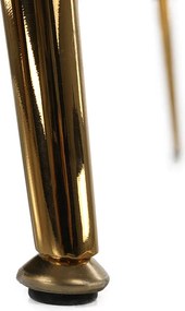 Pad Art-deco stílusban, bézs Velvet anyag/gold chróm-arany, NOBLIN