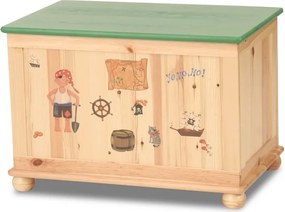 Kincsesláda, játék tároló fenyő doboz