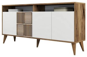 Konzolasztal Milan 160 - Diós, Fehér