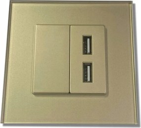Üveg Aljzat Dupla Usb 2.4A Kontakt Üveg